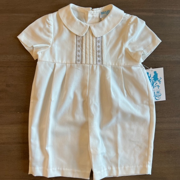 New Baby Boys Luli & Me Embroidered Ivory Bubble Embroidery 9M 24M